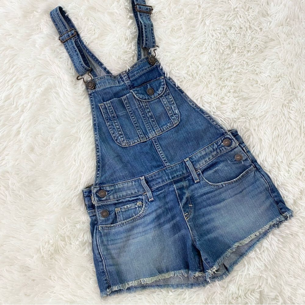Vintage Y2k Abercrombie & Fitch Blue Denim Overalls
